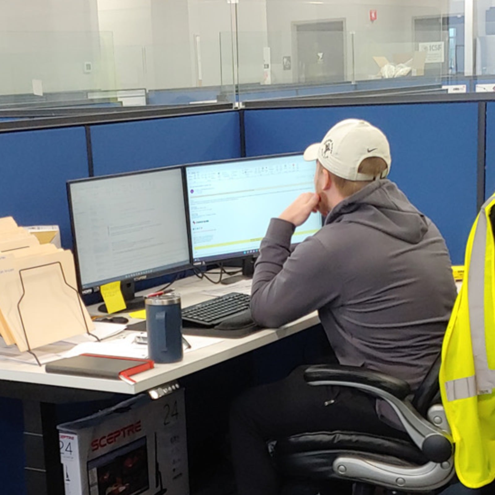 KSP account team working beside the warehouse floor