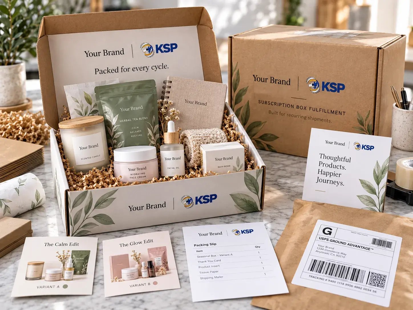 ksp-subscription-box-fulfillment-branded-box-contents