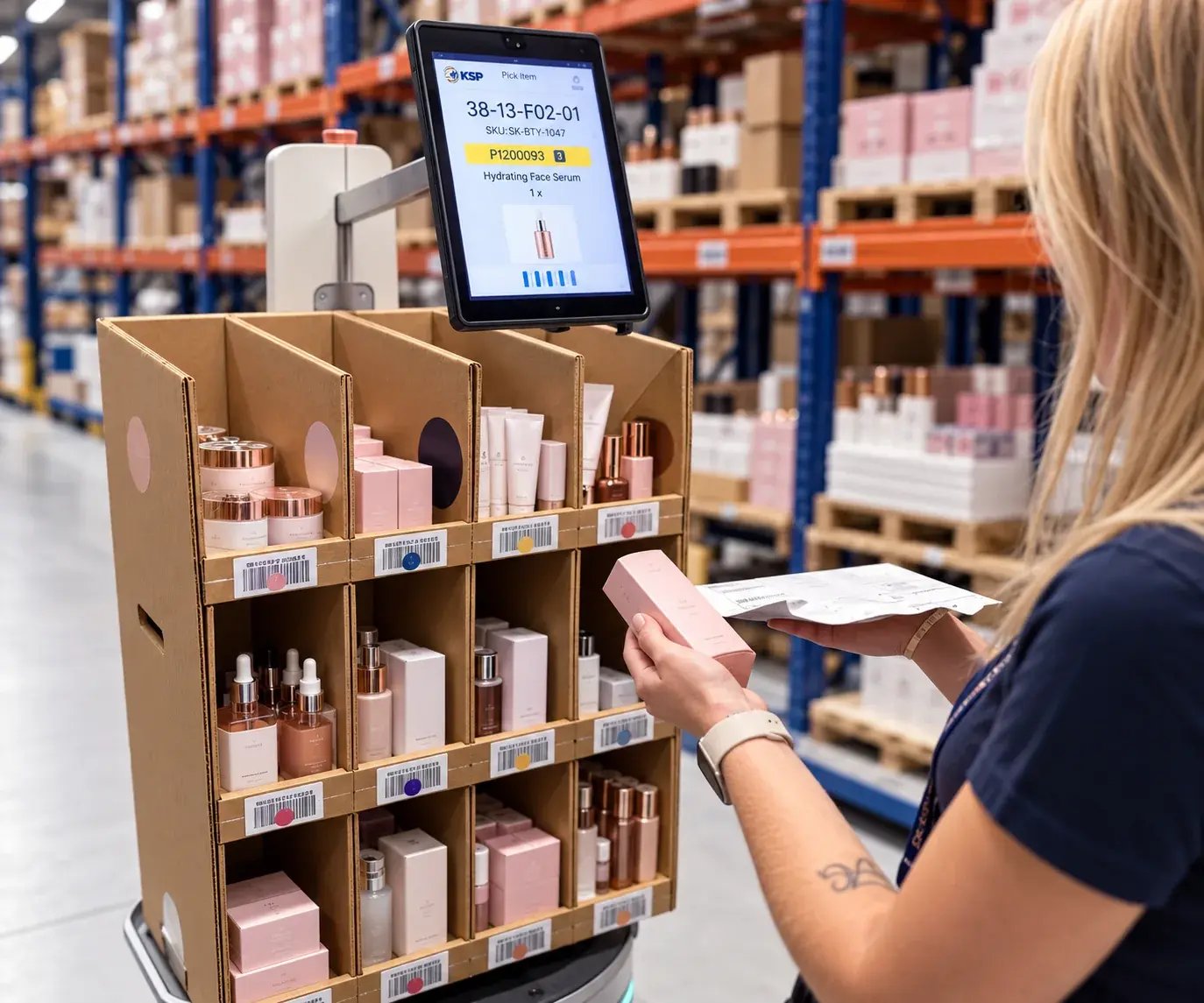beauty order fulfillment packing line